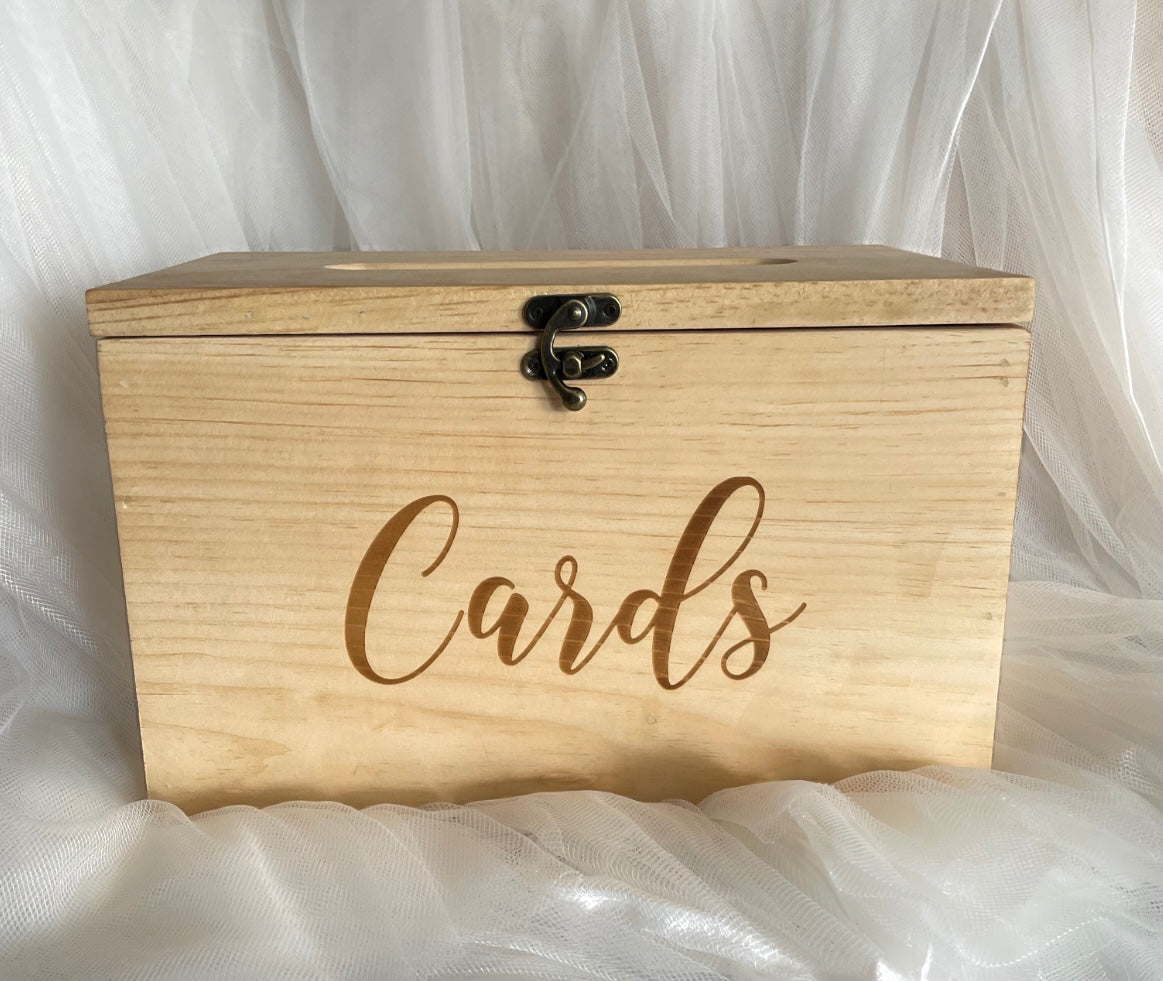 Wooden shop card box