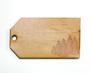 Wood gift tags - Trees